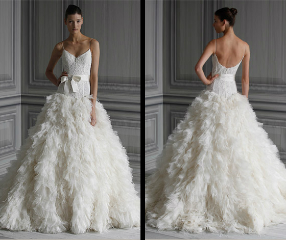 My thoughts immediately go to the beautiful Monique Lhuillier Cecilia Dress